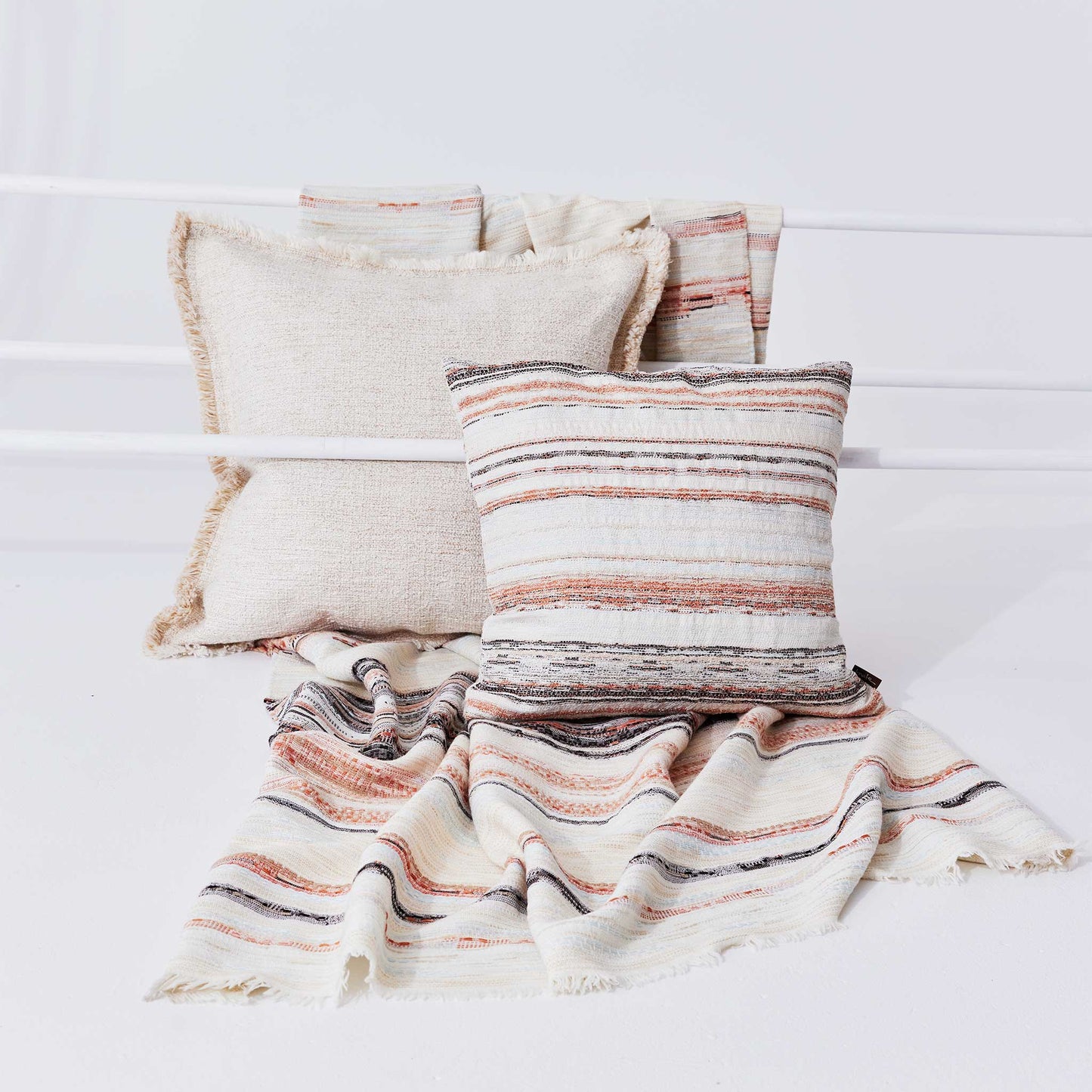 Flax cushion in Sand