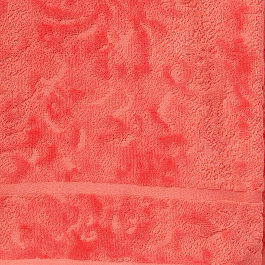 Shadows towel in Coral